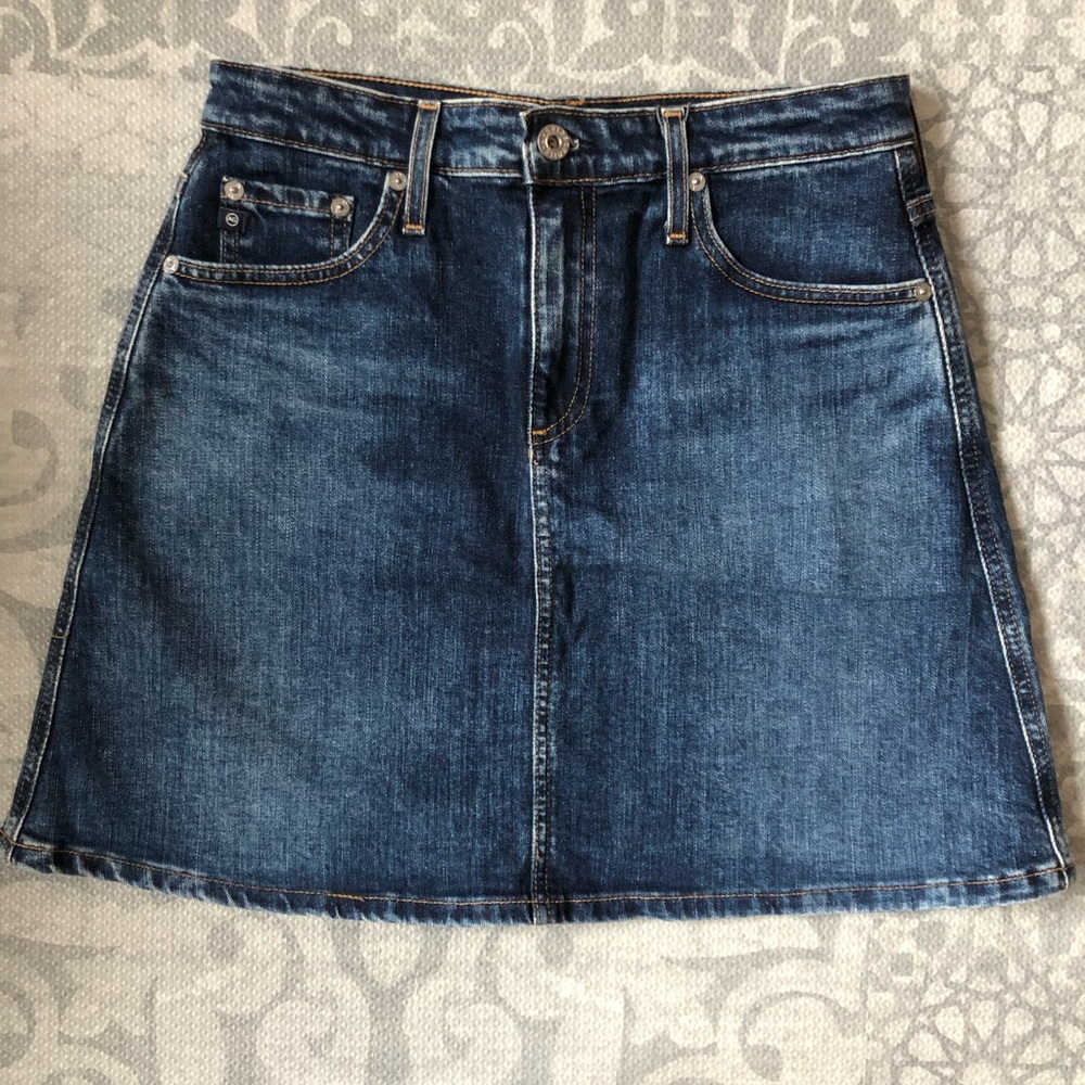 NWT AG Adriano Goldschmied The Ali A-Line Jean Skirt, Size 28